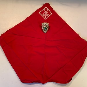Vintage 1970&#39;s Official Child&#39;s BSA Boy Scouts Scarf & Slide D-A
