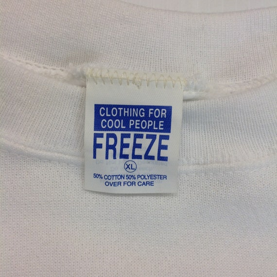 Vintage 1990's FREEZE XL White Long Sleeve Sweats… - image 5