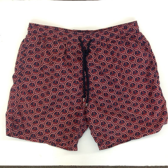 Principios de la decada de 2000 Azul Marino Azul Motivo Vilebrequin Masculino XXL Polycotton Swim Trunks Traje De Bain A St Tropez Etsy Mexico