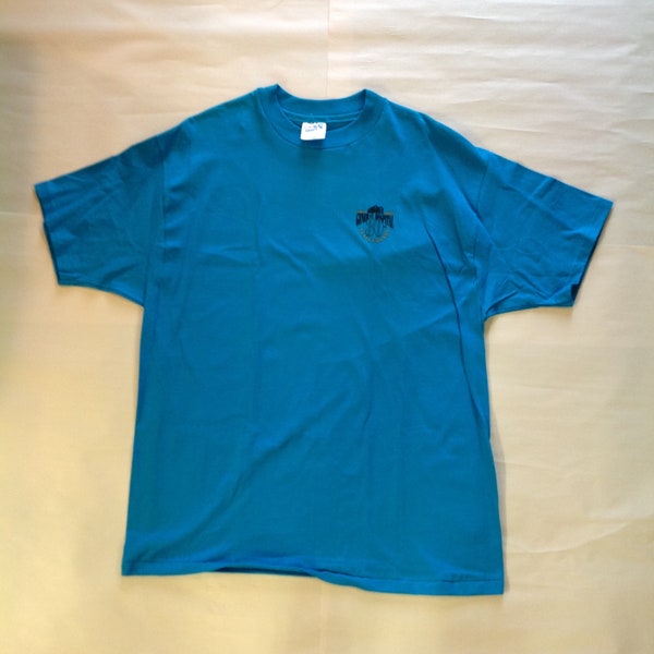 Vintage 1993 Souvenir General Hospital 30th Anniversary Men's XL Hanes Beefy-T Cotton Short Sleeve Turquoise T-Shirt