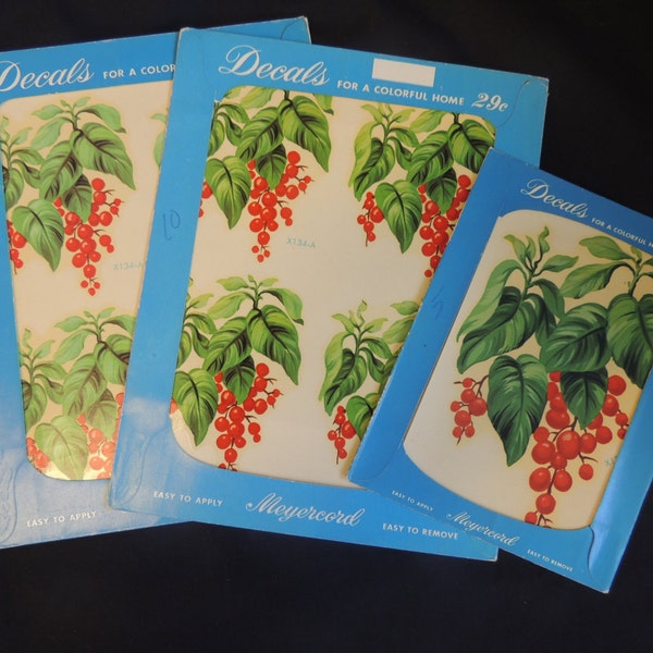 Lot De 3 Décalcomanies Vintage Meyercord - Thème Aquatique (poissons, Bateaux...) - Neufs