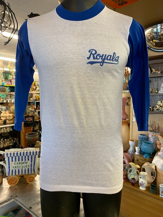 Vintage 1980's Kansas City Royals 3 1/3 Sleeve T S