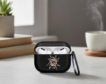 Eight Trigrams Seal AirPods Case | Black Silicone AirPod Pro Cover | Anime Fan Earbud Protector