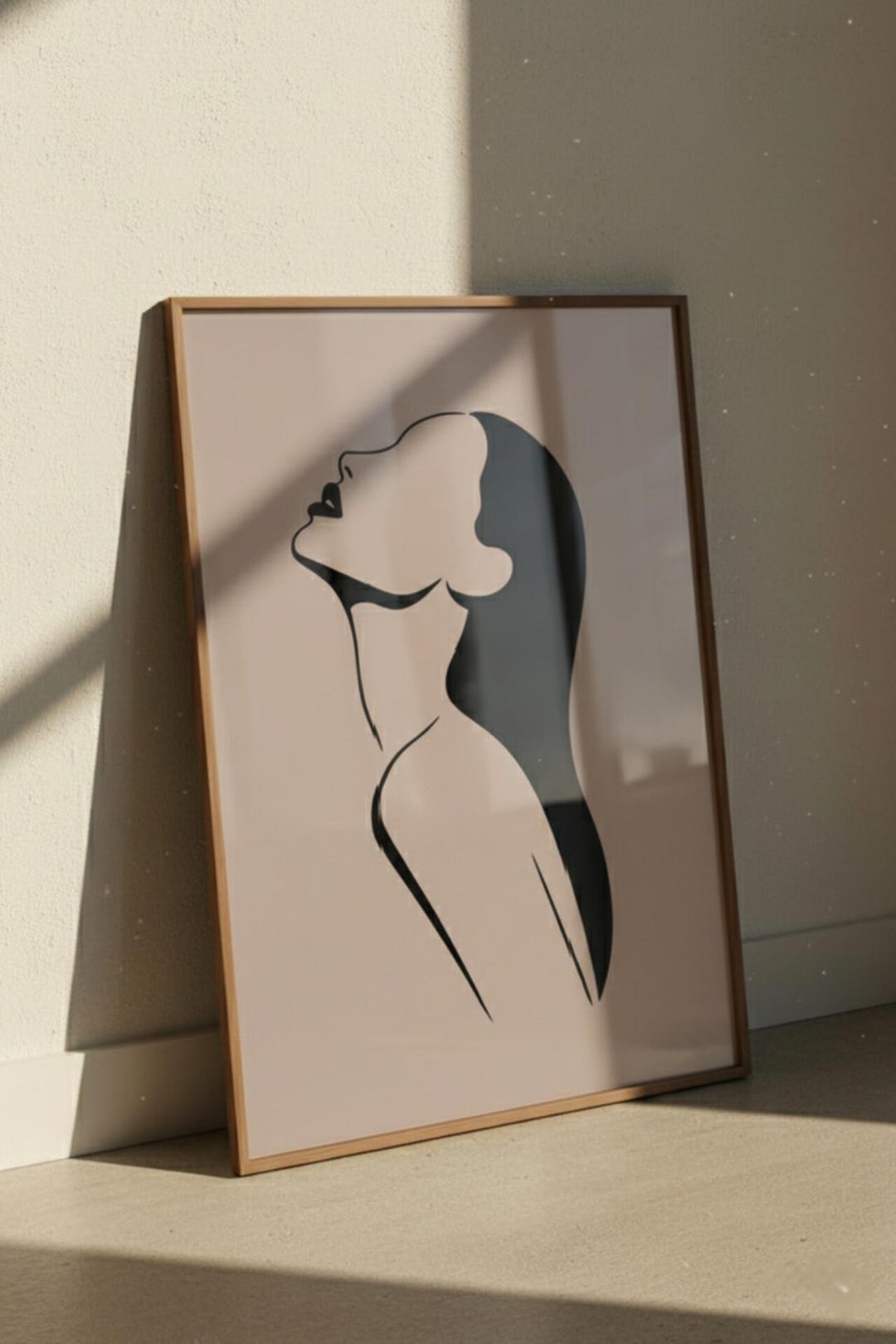 Minimalist Woman Line Art Print Abstract Female Silhouette digital minimalist-woman-line-art-print-abstract-female-silhouette-digital