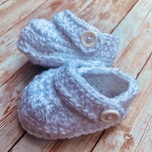 Crochet Infant Baby SANDALS Button Strap CLOG Booties // Size 3-12 Mos ...
