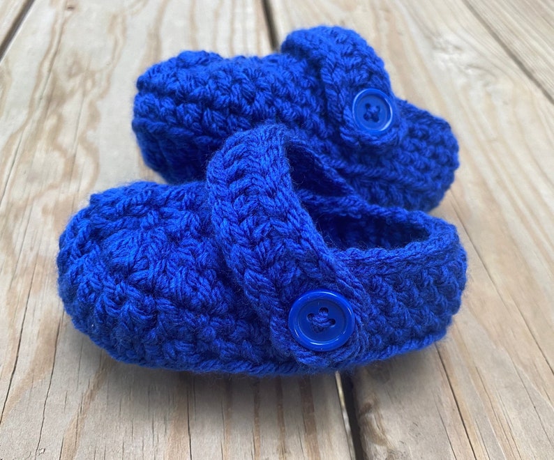 Crochet Infant Baby SANDALS Button Strap CLOG Booties // Size 3-12 Mos // Many Color Options image 9