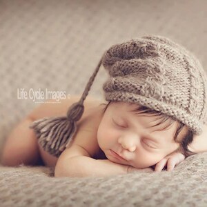 Newborn Hat KNITTING PATTERN The Kelley Slouch Hat Pattern image 3