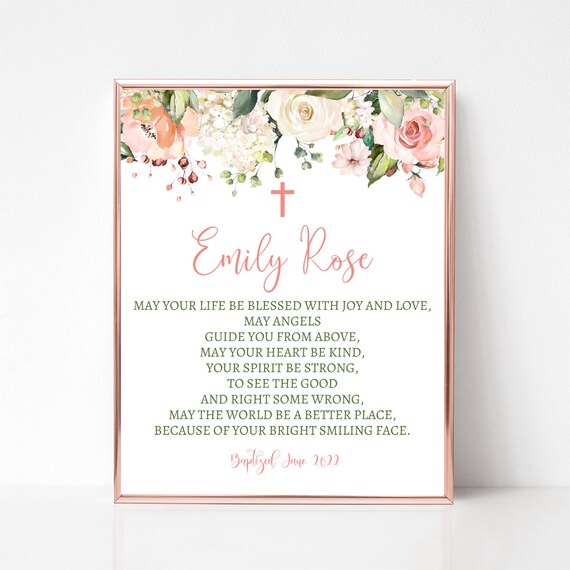 Baptism Gift Girl Baptism Printable PRINTABLE Nursery Art - Etsy