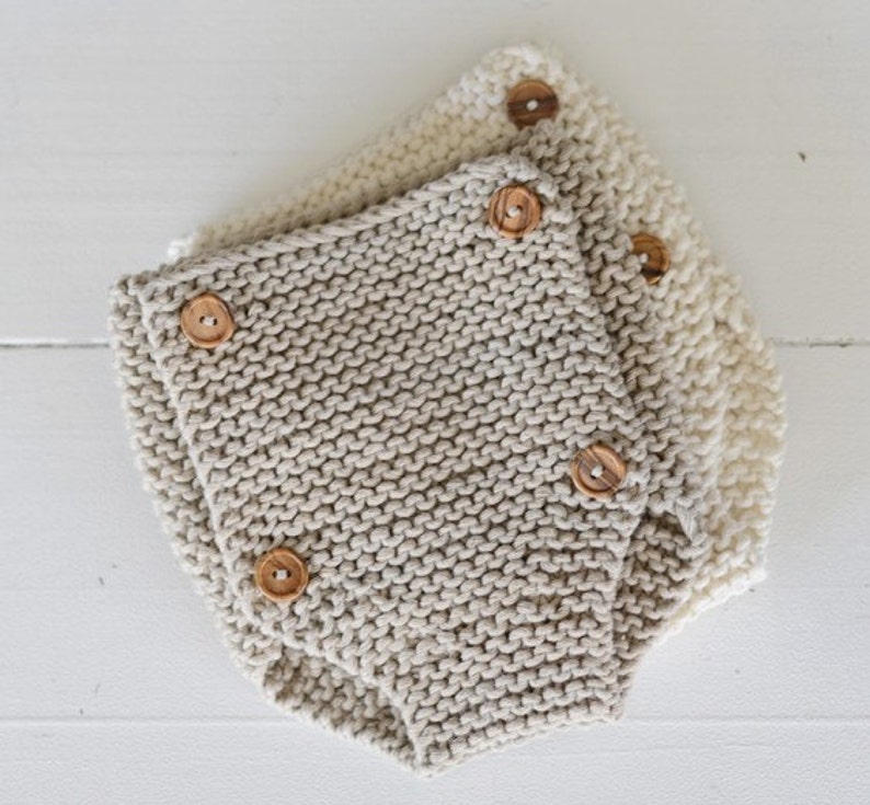 ENGLISH Knitting Pattern Baby Drawers Pattern Learn to Knit Etsy