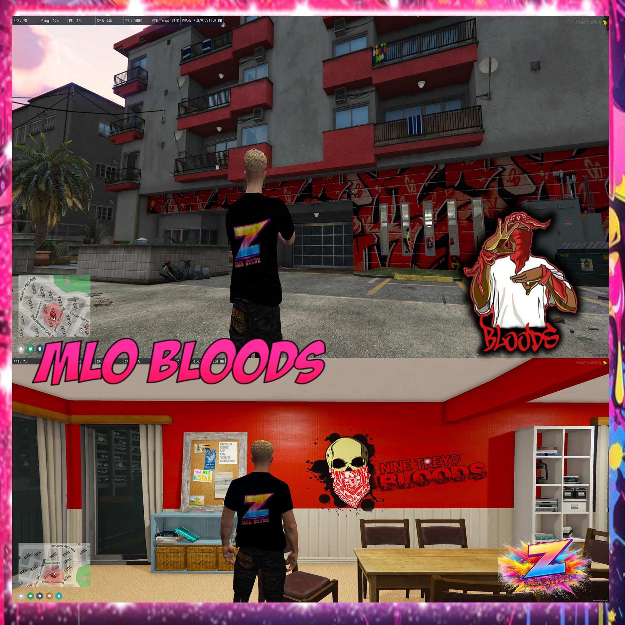 Blood gang fivem - Etsy 日本, image size:2000x2000