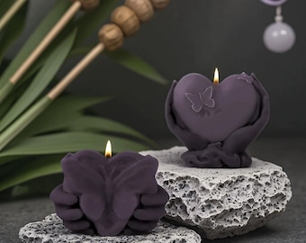 Hand Heart & Butterfly Silicone Candle Mold: Decorative Candle Making