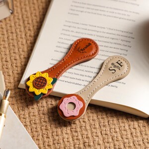 Personalized Magnetic Pen Clip, Custom Engraved Name Pen Holder, Handmade Leather Reader Gift, Book Accessories, Gift for Book Lovers