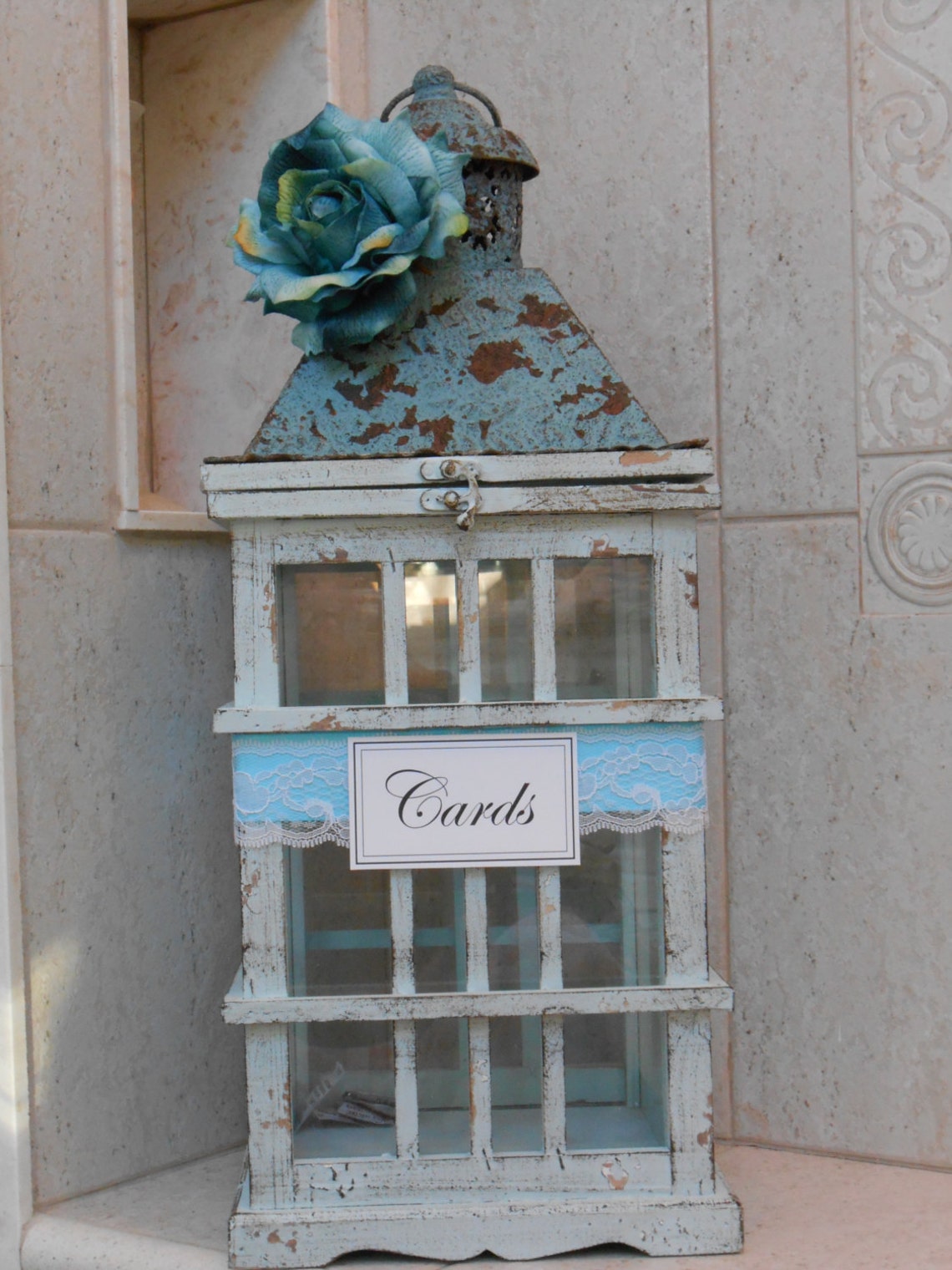 Lantern Wedding Card Holder / Large Wedding Lantern / Card Box Etsy