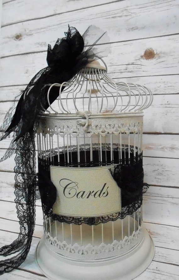 Wedding Birdcage Card Holder Black Wedding Decorations Etsy