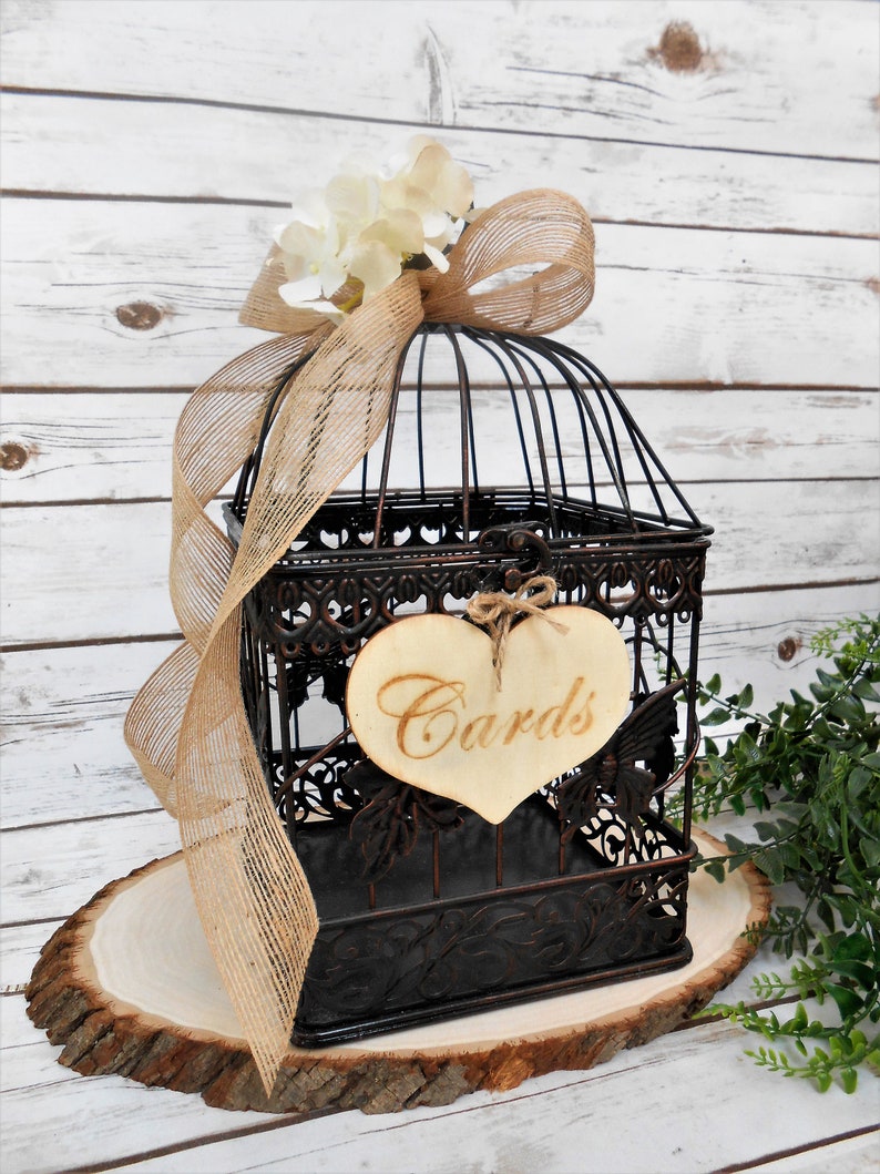 Rustic Birdcage Wedding Card Box Wedding Card Holder Etsy