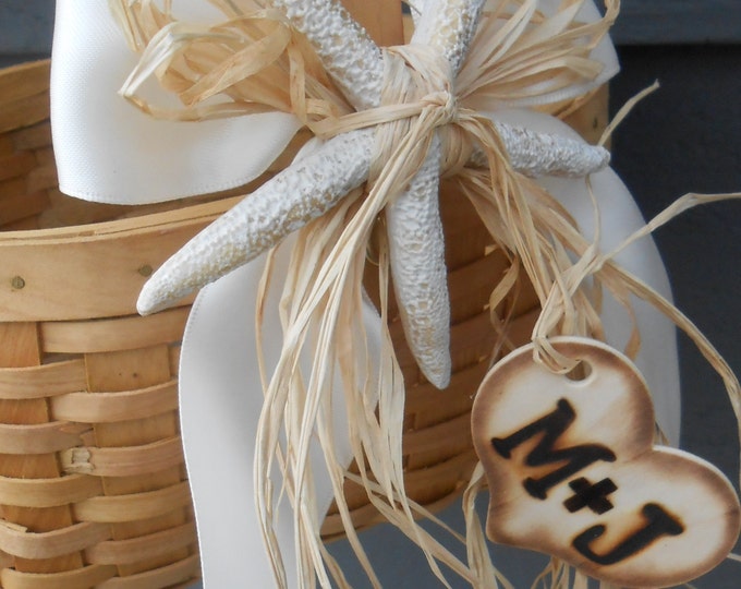 Flower Girl Basket / Beach Themed Wedding Basket / Flower Girl Etsy