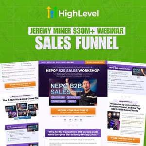 Jeremy Miner GoHighLevel Sales Funnel Template Snapshot – For Coaches Consultants & Course Sellers
