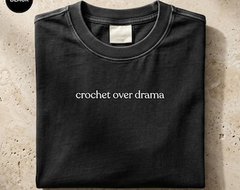 crochet expert shirt, comfort colors 1717 tee, funny crafter hobby gift, lowercase typography t-shirt, minimalist cool girl streetwear