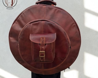 Handmade Leather Cymbal Gig Bag – Custom Musician Gear