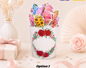 Duplo Banderole "Blumenstrauß“ Vorlage zum Ausdrucken | Geburtstag, Kollegin, Erzieherin, Geschenk, kleines Dankeschön, Kleinigkeit