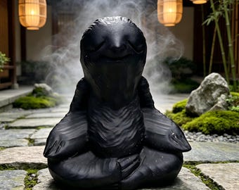 Natural Black Obsidian Sloth Statue,Quartz Crystal Animal Sculptures, Meditation Animal Carving 1pc