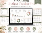 Wedding Budget Spreadsheet Excel Template, Planner, Expense Tracker, Payment Schedule, Vendor Organizer, Dashboard