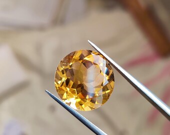 Natural Citrine Round Gemstone