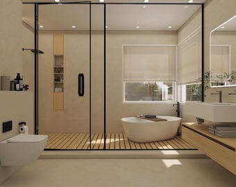 Custom Bathroom Remodel Plan | Bathroom 3D Visualization | Realistic Bathroom Design | 3D Render | Interior Design Service |