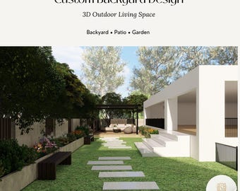 Custom Backyard Design| 3D Garden & Patio Layout Service | Landscape| E-Design Package