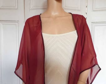 wine bolero jacket
