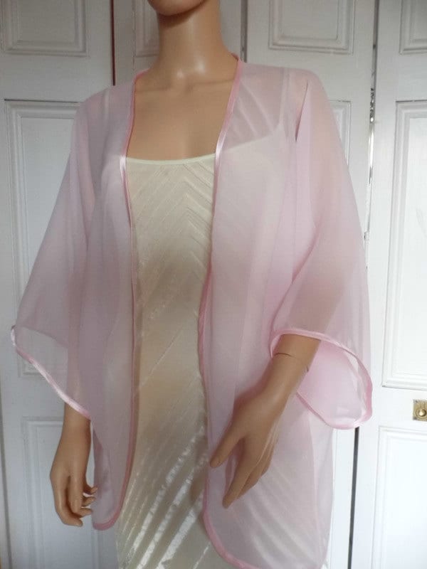 blush chiffon jacket