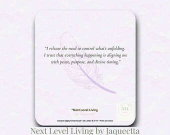 Afirmación para la sanación emocional (Impresión): Liberación y confianza (Descarga digital)