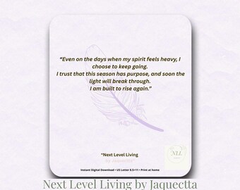 Fe en la tormenta / Afirmación inspiradora / Arte mural imprimible / Next Level Living Co