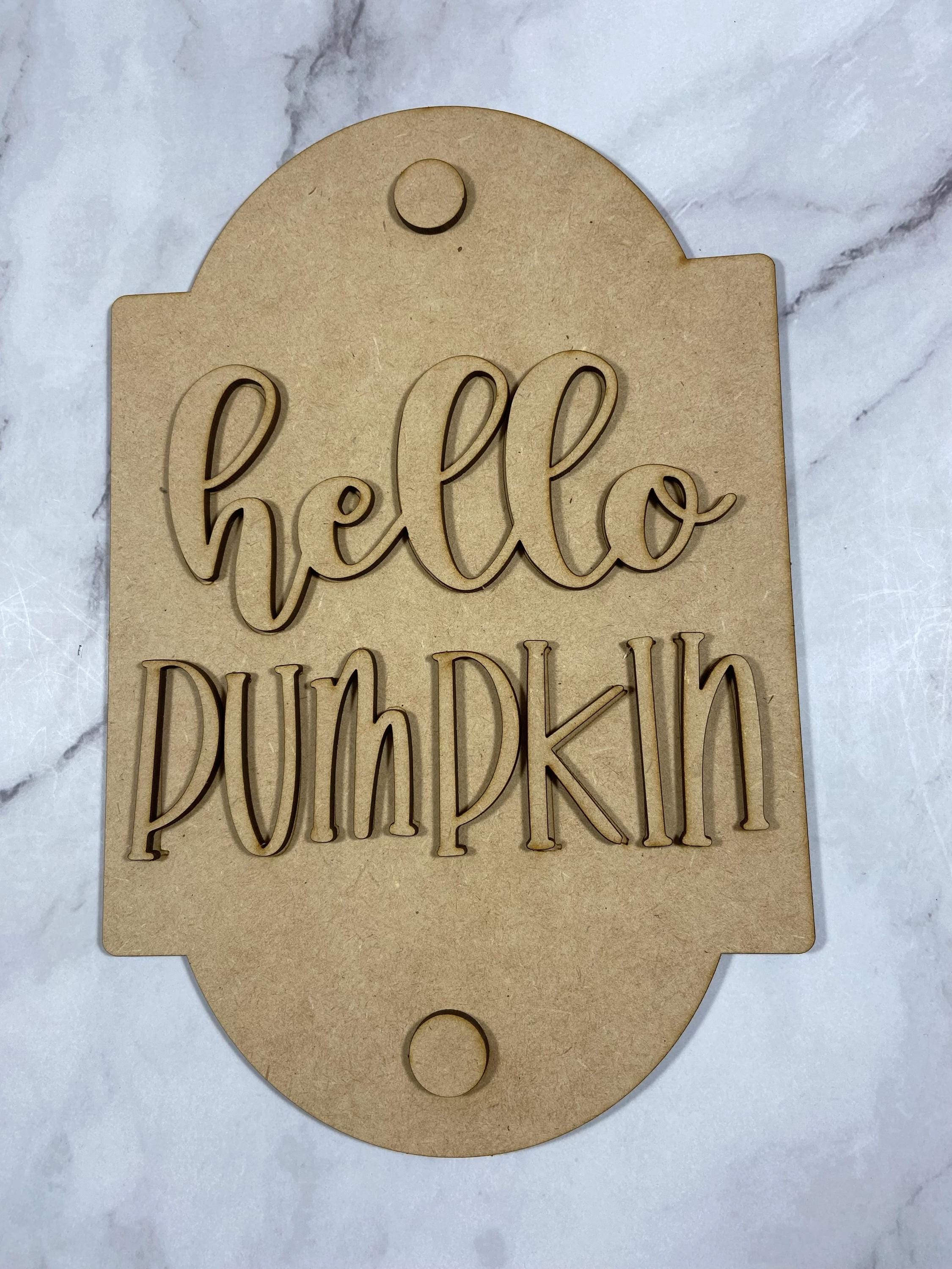 Print Hello Insert Value Hello Pumpkin Insert for 4 Foot Leaner-diy - Etsy