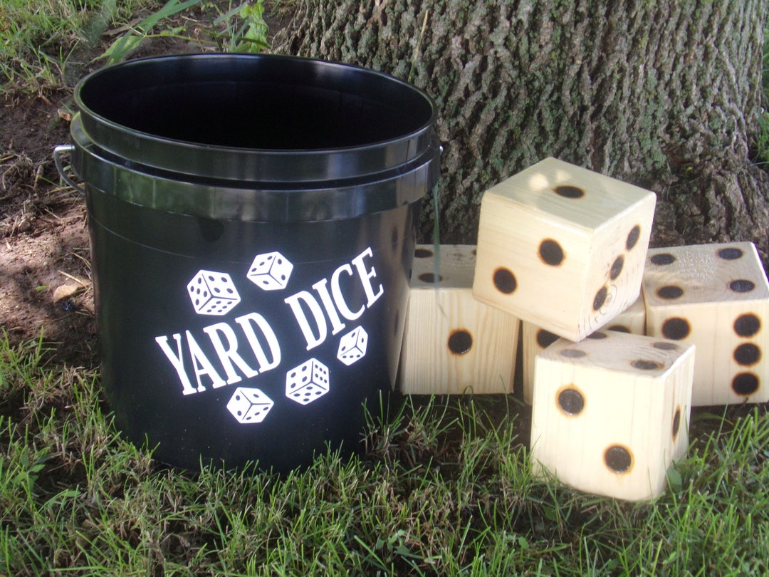 Yard Dice Drinking Game Lawn Games Outdoor Game Wood Burned Camping