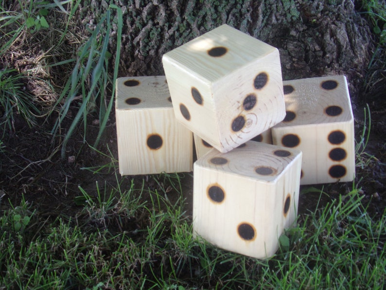 Yard Dice Drinking Game Lawn Games Outdoor Game Wood Etsy