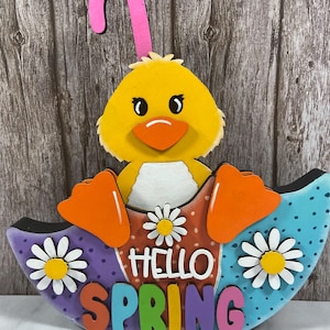 Chunky Hello Spring Duck Shelf Sitter-DIY