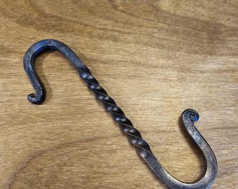 Crochet en S en acier rustique - Grand