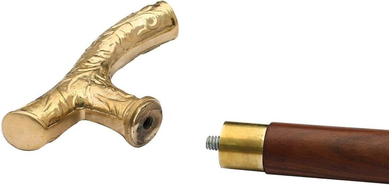 Walking Cane, Antique Brass Walking Stick Deluxe Walking Cane, Canes ...