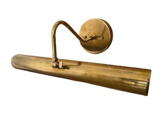 Raw Brass Vintage Picture Light | Modern Wall Light Fixture | Antique Brass Painting Light | Adjustable Wall Lamp | Solid Brass Home Decor