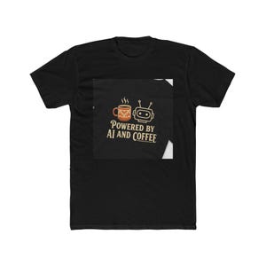 AI and Coffee Programmer T-Shirt, Tech Humor Tee, Caffeine Developer Gift