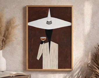 Abstract Figurative Wall Art Printable – Modern Minimal Character Poster