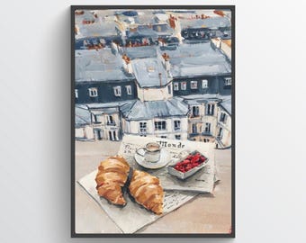 Poster Paris Morning Delight – French Café Wall Art Print