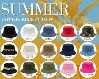 Chapéu Bucket de Algodão: Ajustável, Leve e Ideal para o Sol no Verão