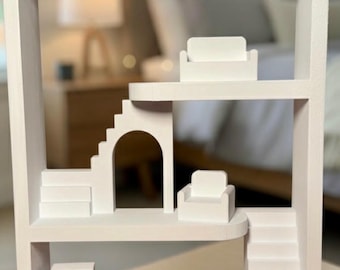 Mini Display House Case for Smiski | Blind Box Collectible Shelf | Kawaii Figure Display Stand | Smiski Accessories | Collectible Figures