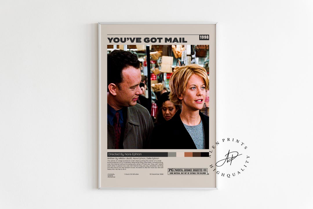 You've Got Mail Movie Poster, Retro Movie Print, Midcentury Modern — free download