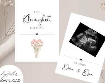 Pregnancy Announcement Card | Announcing Your Pregnancy | You're Going to Be a Grandma, Grandpa, Aunt, ... | Digital File | Printable PDF