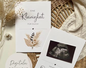 Pregnancy Announcement Card | Announcing Your Pregnancy | You're Going to Be a Grandma, Grandpa, Aunt, ... | Digital File | Printable PDF