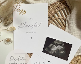Pregnancy Announcement Card | Announcing Your Pregnancy | You're Going to Be a Grandma, Grandpa, Aunt, Dad... | Digital File | Printable PDF