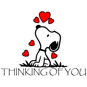Cucciolo che pensa a te SVG, Clipart a forma di cuore di San Valentino (download digitale)
